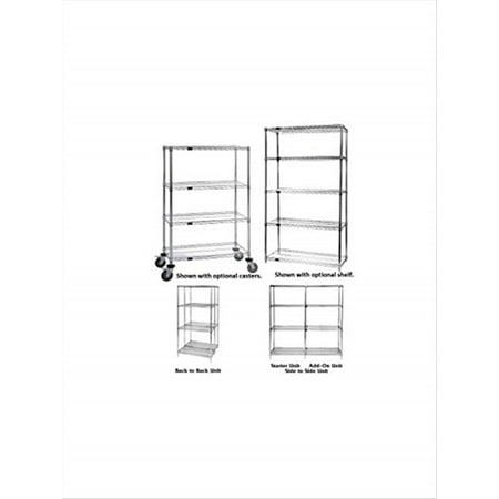 

Quantum Storage 4 Shelf Chrome Wire Shelving Add-On Kit - 24 x 42 x 63 in.