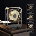 thumbnail image 7 of COM1950s Desk Fan USB Rechargeable, Portable Desktop Circulation Fan with Storage Box, 5-Speed Ultra-Quiet Small Personal Fan for Office, Bedroom, Travel, 7 of 7