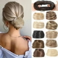 thumbnail image 2 of Nvzi Straight Hair Bun Hair Piece - 1 Piece, 10CM*10CM Size, golden brown Heat-Resistant High-Temperature Fiber, Realistic Texture, Wig Accessory in Category, 2 of 3