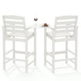 thumbnail image 2 of LOYALICE Balcony Chair Set of 2, Outdoor Adirondack Barstools with Connecting Tray, White, 2 of 9