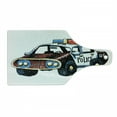 thumbnail image 1 of Police Cutting Board, Cartoon Hand Drawn Police Car Unusual Design with Sketchy Coloring Print, Tempered Glass Cutting and Serving Board, Wine Bottle Shape, Red Yellow and Blue, by Ambesonne, 1 of 1