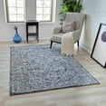 thumbnail image 3 of Mark&Day Area Rugs, 5ft Round Emma Traditional Navy Area Rug, Blue White Carpet for Living Room, Bedroom or Kitchen (5'3" Round), 3 of 14