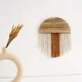 thumbnail image 3 of Natural Boho Wood and Macrame Wall Hanging Decor,Round Boho Chic Decor, 3 of 6