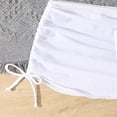 thumbnail image 6 of SGFCWSX Girls 2-Piece Swimsuit, Kids Halter Bikini Triangle Top and Ruched Skirted Bottom, Bathing Suit for Beach Pool White Size 11-12Years, 6 of 9