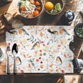 thumbnail image 6 of Autumn Cute Placemats Set of 6 Bird Standing on Branch Colorful Leaf Fruit Flower Heat Insulated Linen Place Mats, Washable Stain-Proof Table Mats for Dining Tables Holiday Decor 13x19inch, 6 of 9