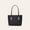Black Grain, variant on Fashion Women Tote Bag With Long Shoulder Strap Veganic Leather Material Office Lady Commuter Handbag High Capacity Fits Up to Laptop 12"