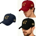 thumbnail image 2 of Embroidered 47 Baseball Hat Breathable Polyester Adjustable Fit Unisex Hat for Outdoor Sports, 2 of 8