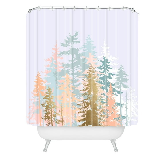 Society6 Iveta Abolina Blush Forest Shower Curtain 71" x 74"