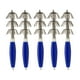thumbnail image 1 of Soidarity Anzuelos de plantilla de calamar de tres capas, eficaces para evitar el desacoplamiento, rotación noctilucente ABS, acero de alto carbono, Pescar Azul 5 piezas Soidarity OD019649-02, 1 of 6