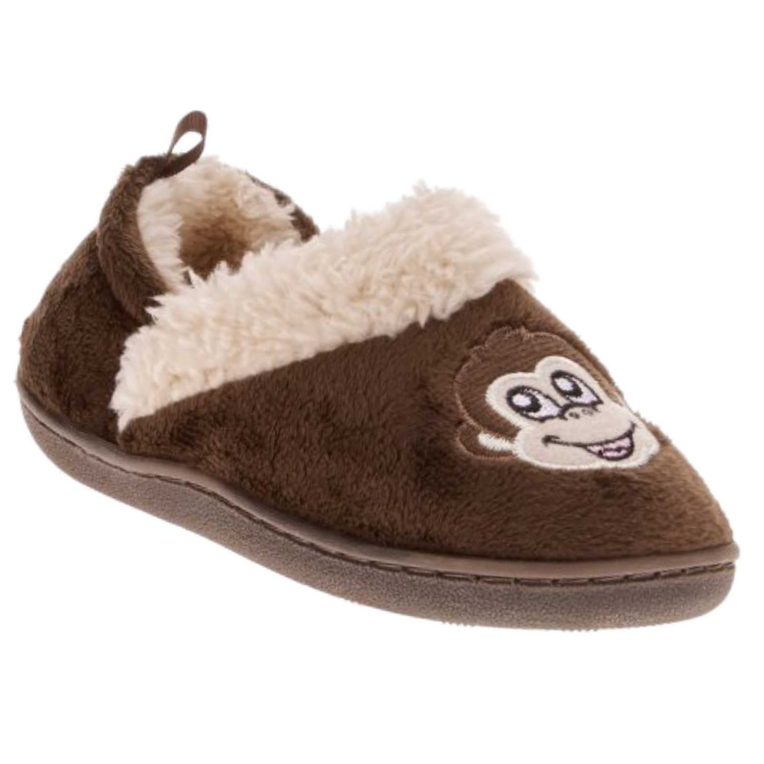 Walmart Brand Infant Toddler Boys Canvas Slip On Shoes Brown Monkey Size 5 NEW