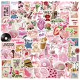 thumbnail image 1 of Stickers FYFDLLTF 100 unidades adhesivos estéticos rosa vintage impermeables, 1 of 8