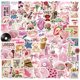 thumbnail image 1 of Stickers FYFDLLTF 100 unidades adhesivos estéticos rosa vintage impermeables, 1 of 8