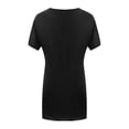 thumbnail image 6 of Tunic Tops for Women Summer Short Sleeve V Neck Irregular Hem Casual Plain Long T Shirts with Pockets, 6 of 6