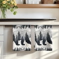 thumbnail image 7 of Brown Bear Cabin Kitchen Towels Set of 4, Vintage Pine Tree Grey Farmhouse Absorbent Dish Towels for Kitchen, Microfiber Hand Towel, Quick Drying Tea Towel for Cleaning Decorative Dishcloths, 7 of 7