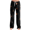thumbnail image 3 of Fabrcox Halloween Women's Pajama Pants Funny Ghost Pumpkin Candy Sleep Pants Women Fall Winter Festival Soft Women's Lounge Pants Black L, 3 of 5