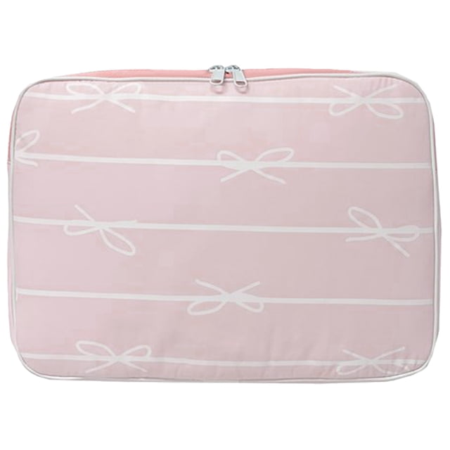 Estuche Transporte para Computadora Portátil Bolso Acolchado 15 Pulgadas Con Lindo Lazo Mujeres Y Niñas () Rosa