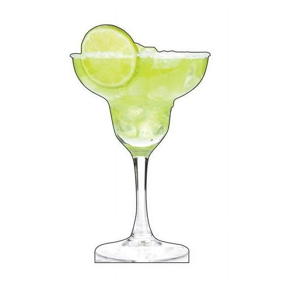 74 x 43 in. Margarita Glass Cardboard Cutout Standup