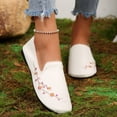thumbnail image 3 of White Women S Versatile Moccasins Featuring Round Toe Flower Patterns For Casual Use, 3 of 9