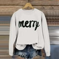 thumbnail image 3 of Conairie Graphic Sweatshirts For Women Funny Xmas Bow Print Loose Fit Cute Long Sleeve Christmas Shirts Casual Comfortable Fall Holiday Pullover Tops Loungewear Winter Outfits Black XXL White M, 3 of 5