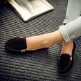 thumbnail image 5 of XIHAHA, novedad de verano, zapatos planos informales para mujer, mocasines para primavera y otoño, zapatos de mujer, zapatos planos de mezclilla con punta redonda suave, zapatos de baile vaqueros, 5 of 5
