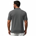 thumbnail image 4 of Zimjoy Mens Polo Shirts Basic Short Sleeve Golf Shirt Dry Fit Casual Athletic T-Shirt Moisture Wicking Top Gray L, 4 of 5