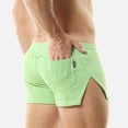 thumbnail image 7 of LiuXxxx Male Casual Pants Solid Color Trend Youth Summer Mens Sweatpants Fitness Running Shorts Green S, 7 of 7