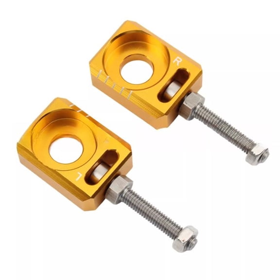 Motorcycle Rear Chain Tensioner Easy Adjust Aluminum Rear Wheel Axles Hub Spacers Rear Axles Blocks