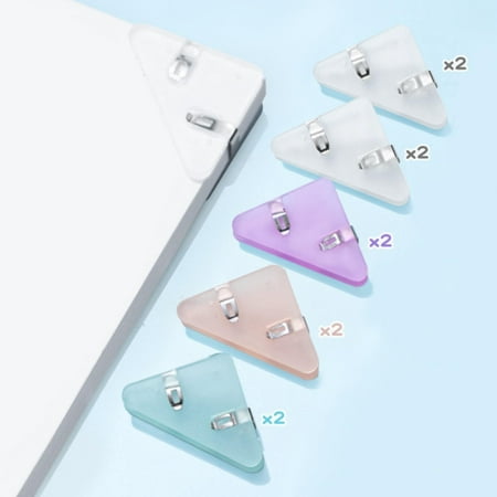

Clear 10Pcs Book Corner Clip Paper Clips Triangle Paper Corner Clip Book Corner RC[-2]