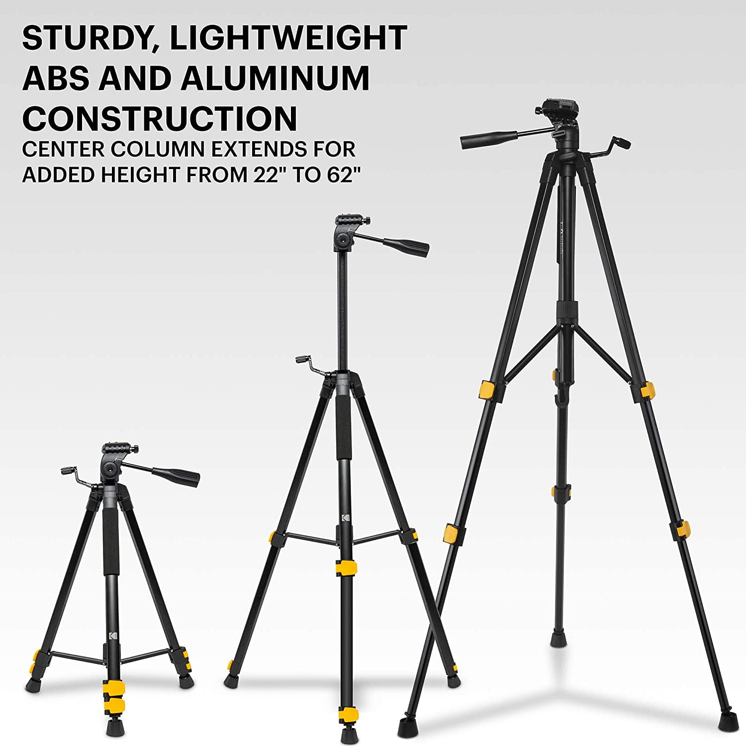 KODAK PhotoGear 62” Tripod with Remote, Lightweight Travel Camera & Phone Tripod Stand