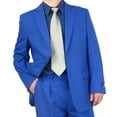 thumbnail image 4 of Stylish 2pc. Men's Regular Fit Dress Suit with 1 Free Pair of Socks - Royal Blue 42R, 4 of 6