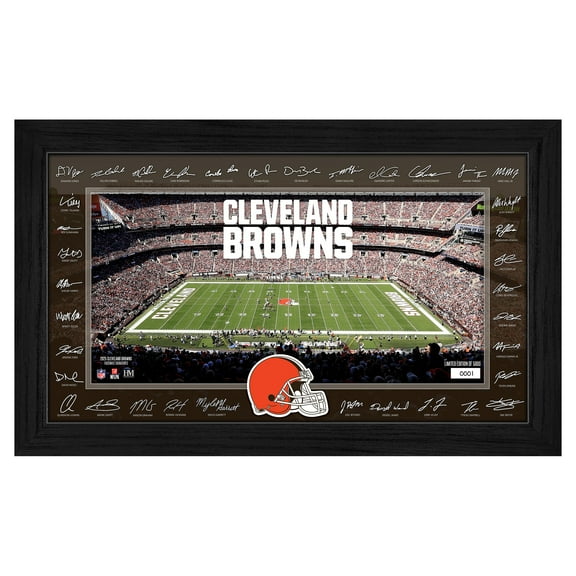Highland Mint Cleveland Browns 12" x 20" 2025 Signature Gridiron Panoramic Framed Photo
