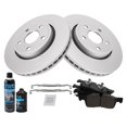 thumbnail image 2 of TRQ Front Ceramic Brake Pad & Coated Rotor Kit w/Fluids for Durango Cherokee BKA24186 Fits select: 2017-2018,2020 JEEP GRAND CHEROKEE LIMITED, 2 of 6