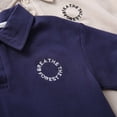 thumbnail image 6 of FINALGANG Toddler Boys Girls Solid Color Letter Print Polo Shirt Set Short Sleeve Button Down Casual Top Loose Fit Shorts Two Piece Outfit For Summer Daily Wear Trendy Outfit, 6 of 8