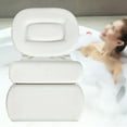 thumbnail image 1 of Miumaeov Tub Spa Pillow Suction Cups Bath Cushion Neck Back Support, 1 of 12