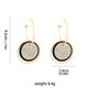 thumbnail image 3 of HomeKingdee Fashion Black Round Exquisite C-Shaped Earrings - Alloy Ear Jewelry for Women and Girls for Various Occasions, 3 of 5