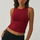 thumbnail image 2 of Camiseta sin mangas con cuello redondo y corte corto para mujer - Camiseta básica informal de verano para adolescentes, mezcla de nailon y spandex, tallas XS-XXXL, 2 of 6