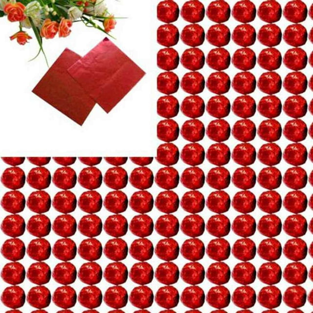fastboy 100 Pcs Carrés en Aluminium Colorés pour Bonbons Chocolat Sucettes