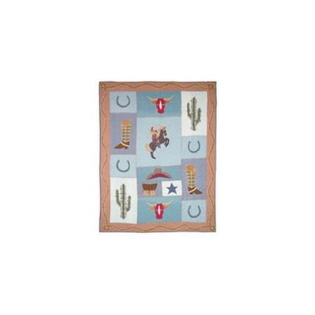 Patch Magic QQCGRL Cowgirl, Quilt Queen 85 x 95 inch