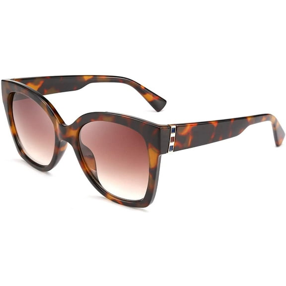 FEISEDY Retro Oversized Square Sunglasses Stylish Colorful Frame Chic Eyewear for Woman and Men B2597