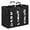 Black, variant on Collapsable 3-section Laundry Bag Foldable Laundry Hamper Durable Oxford Fabric Laundry Basket Clothes Sorter Portable Multifunction Storage Bag with Alloy Handle