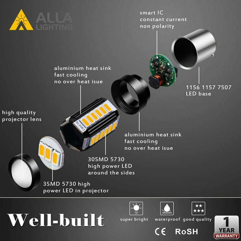 BA15S LED Headlight 5 To 30 Volt Single Filament Non Polarity