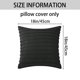 thumbnail image 5 of REGALWOVEN 2Pcs Fundas de Almohada Decorativas de Piel Sintética de Felpa, Fundas de Cojín a Rayas para Sofá Negro 18" x 18", 5 of 6