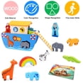 thumbnail image 2 of Toy Noah's Ark KMTJT para niños pequeños de madera con historia bíblica de 1 a 2 años, 2 of 7
