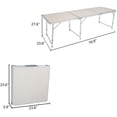 thumbnail image 3 of 6ft Height Adjustable Aluminum Alloy Folding Table White, 3 of 8