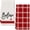 color 3, variant on JOOCAR Christmas Red Black Buffalo Plaid Snowman Xmas Trees Polyester Kitchen Towels 16"x27.5"