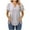 White, variant on Women's Dressy Chiffon Blouses Summer Lightweight Comfortable Shirts Fashion Solid Color Puff Petal Short Sleeve T-Shirts V Neck Casual Work Pullover Tops