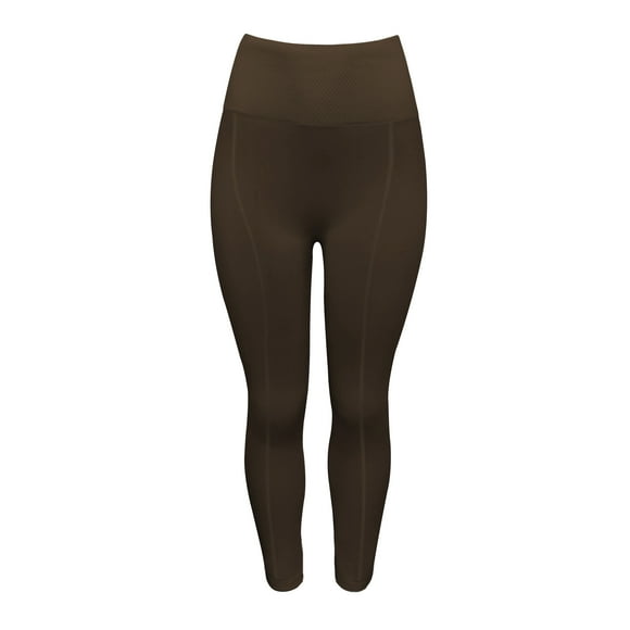 Leggins con faja y detalle al frente Café obscuro Jera Leggins con faja y linea en frente