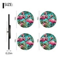 thumbnail image 2 of Non-Ticking Sweep Movement Wall Clock Battery Operated Analog Wall Clocks Decorative for Bedroom-Vivid Flamingo Plants and Flowers Green(10inch), 2 of 4