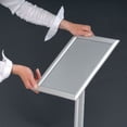 thumbnail image 2 of Flexible Sign Holder Silver, 11" x 17" Poster Size Adjustable Height, Landscape/Portrait, 2 of 8