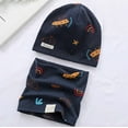 thumbnail image 5 of AWZXDE Winter Hats For Kids Double Layer Hat And Neck Warmer Windproof Thermal Ear Scarf Combo For Boys Girls Navy, 5 of 6